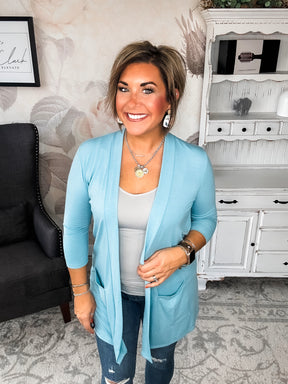 BLACK FRIDAY EXCLUSIVE! - Keep On Going Cardigan - Dusty Teal