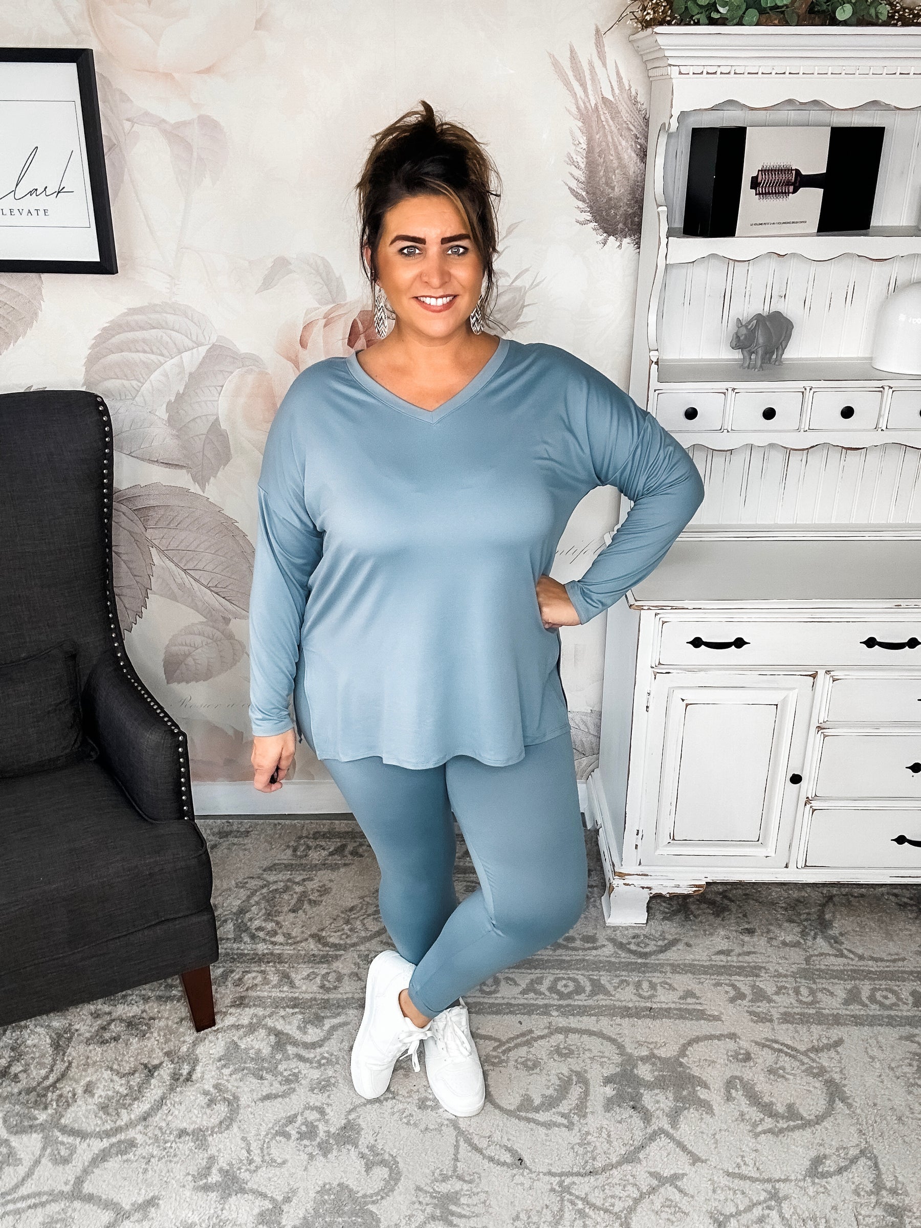 BLACK FRIDAY EXCLUSIVE! - You Can't Resist This Loungewear Set - Blue Grey