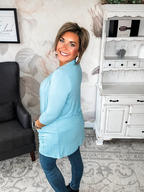 BLACK FRIDAY EXCLUSIVE! - Keep On Going Cardigan - Dusty Teal