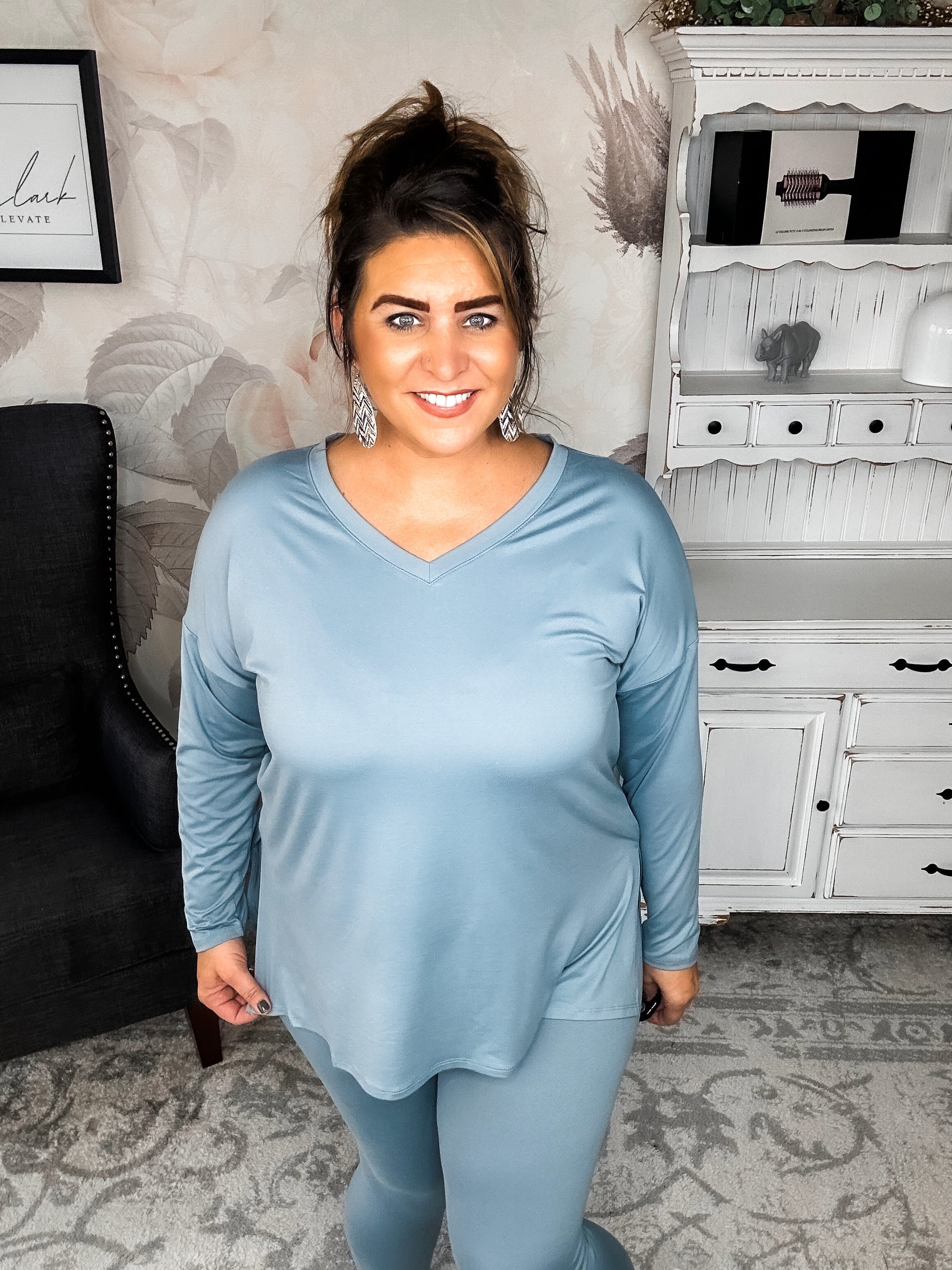 BLACK FRIDAY EXCLUSIVE! - You Can't Resist This Loungewear Set - Blue Grey