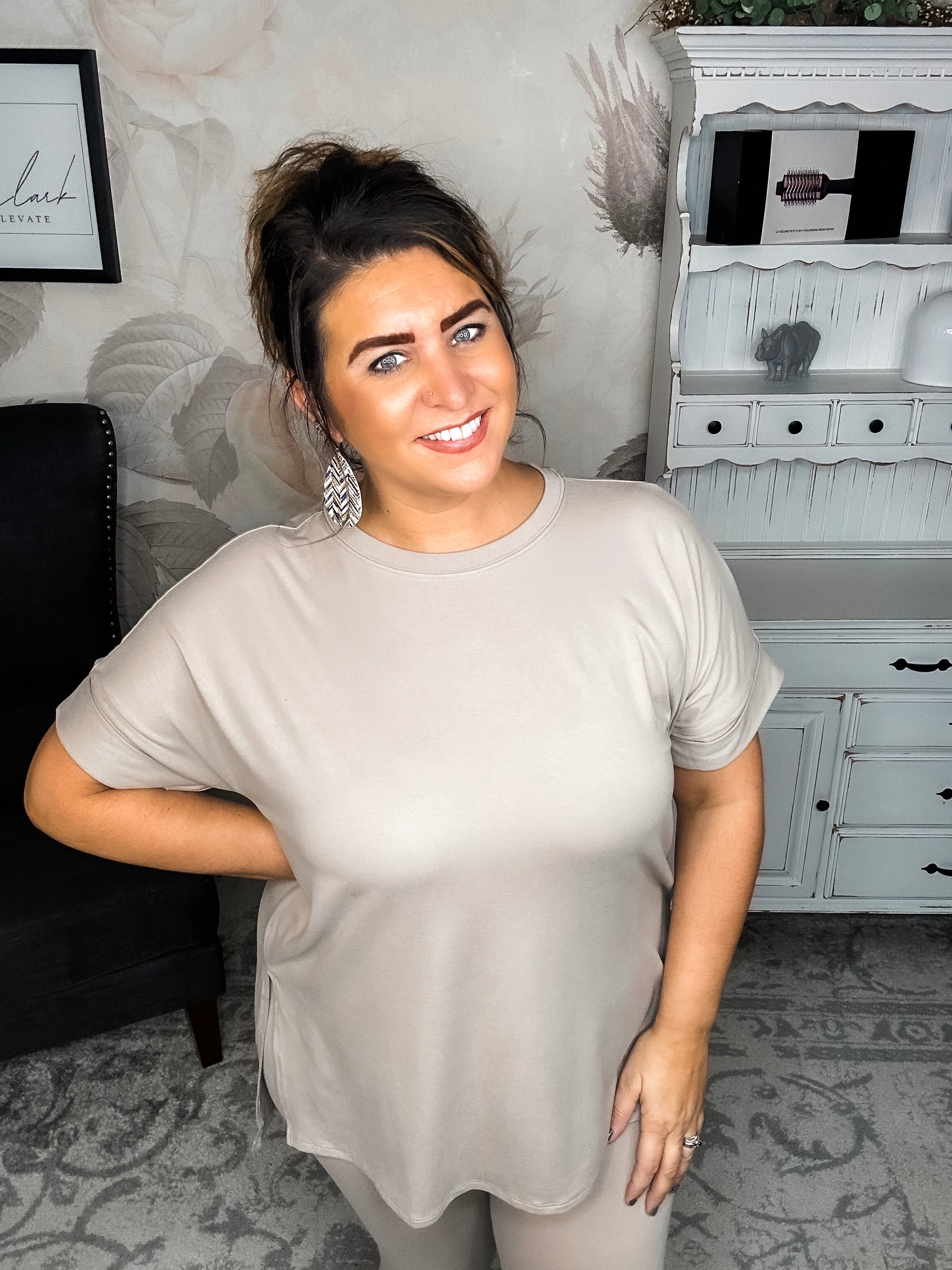 What You've Been Waiting For Lounge Set - Ash Mocha