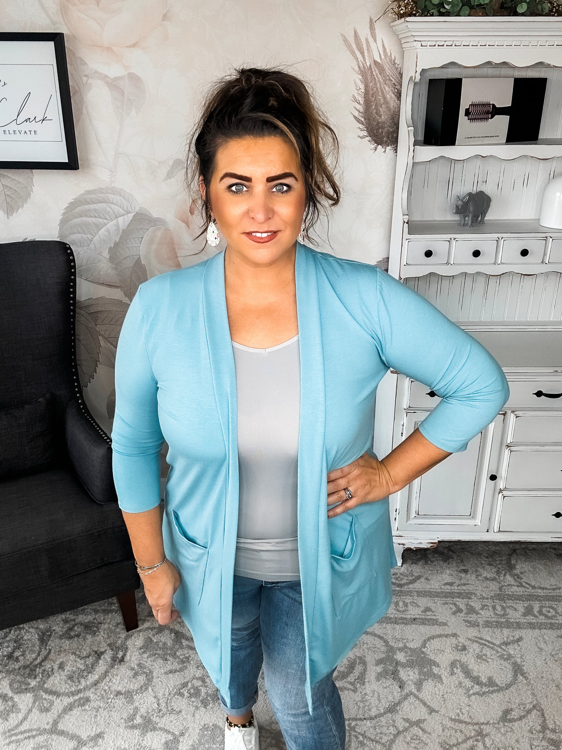 BLACK FRIDAY EXCLUSIVE! - Keep On Going Cardigan - Dusty Teal