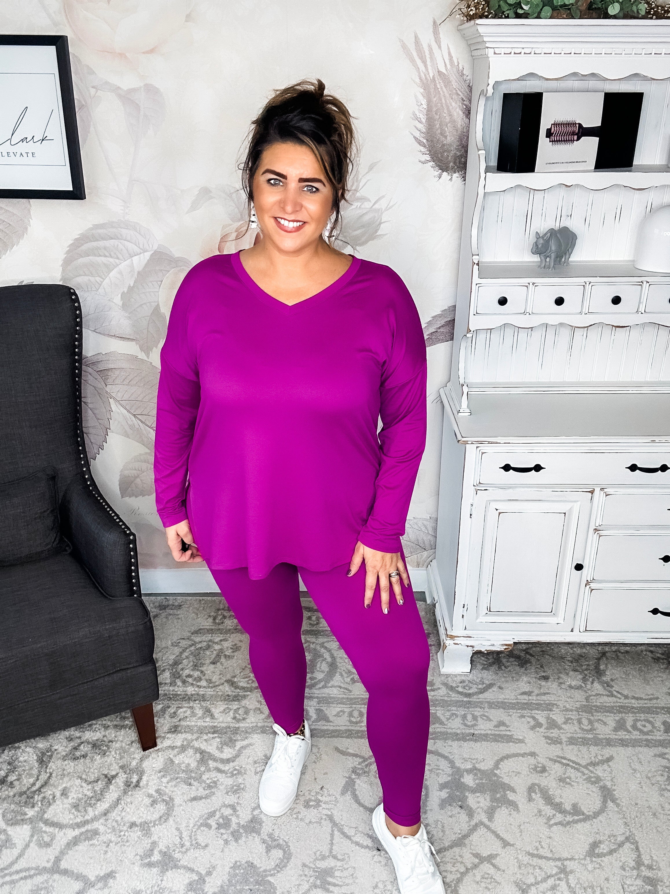 You Can't Resist This Lounge Set - Plum