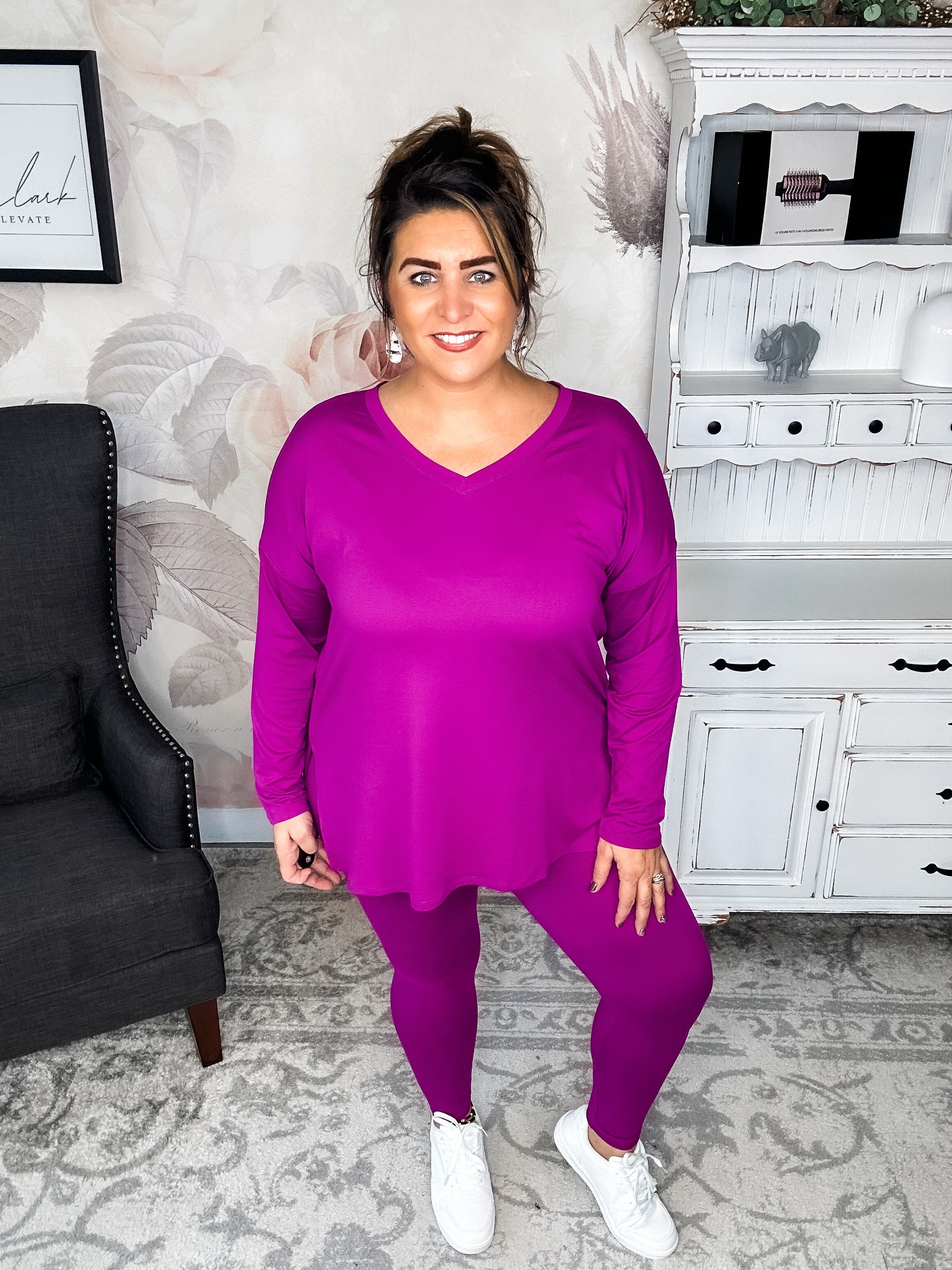 You Can't Resist This Lounge Set - Plum