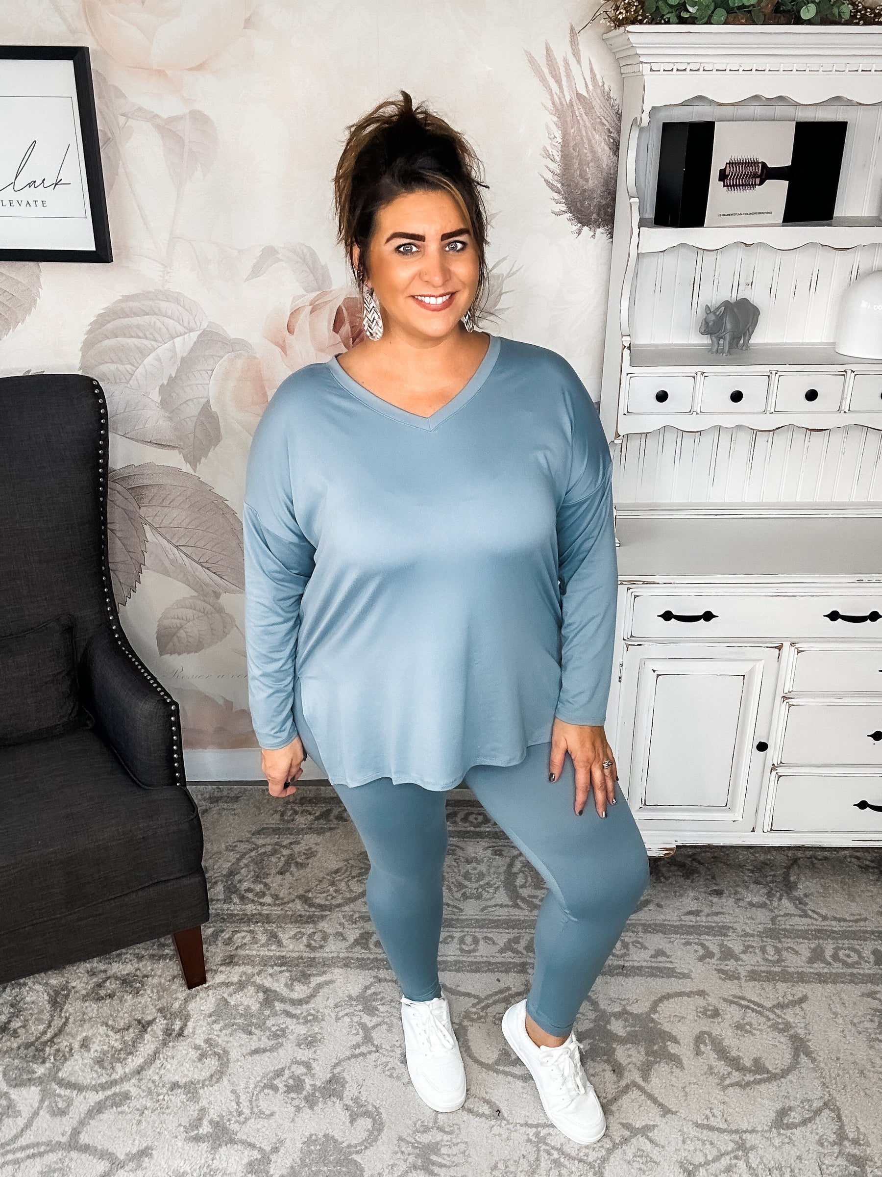 BLACK FRIDAY EXCLUSIVE! - You Can't Resist This Loungewear Set - Blue Grey