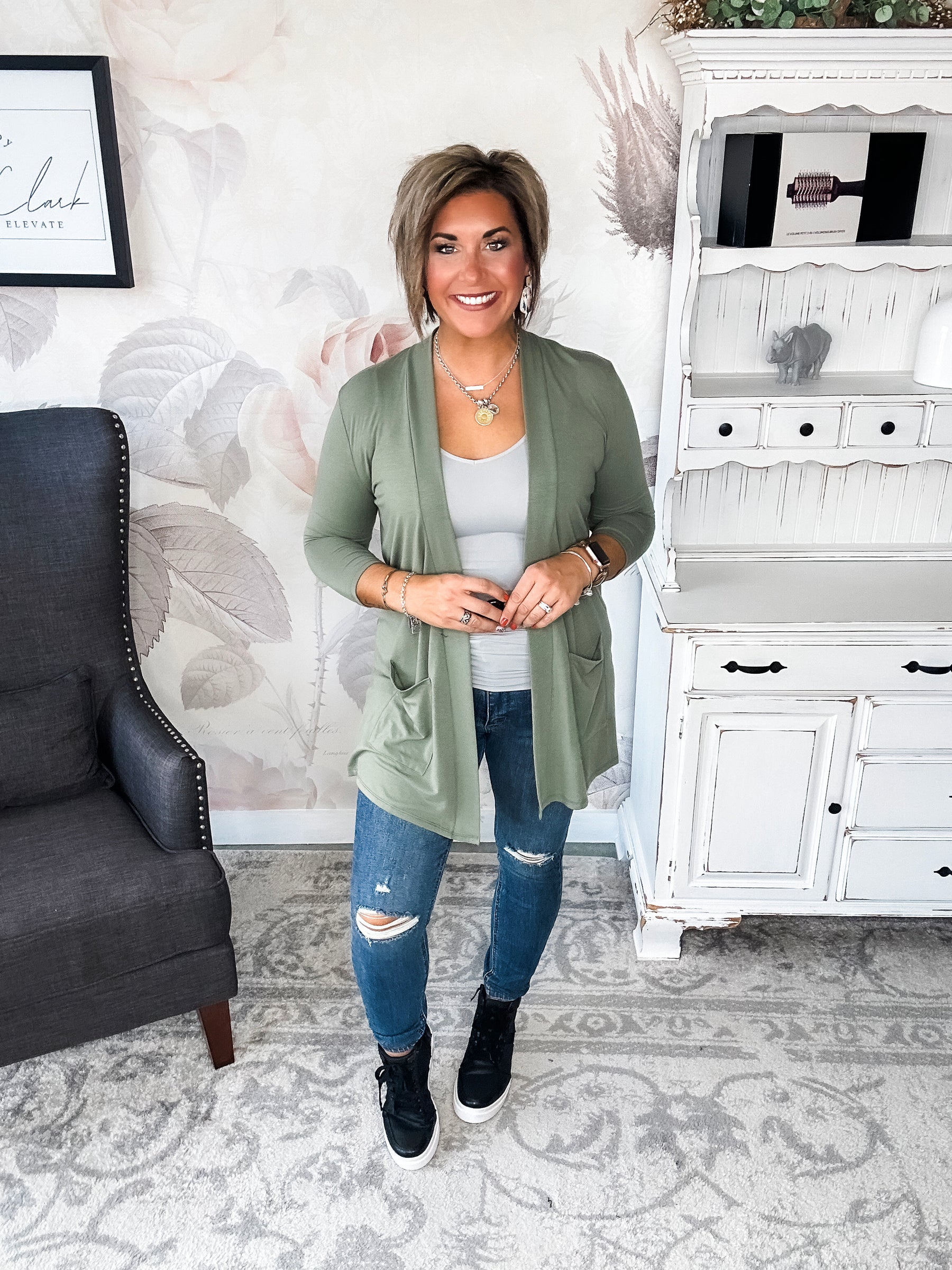 BLACK FRIDAY EXCLUSIVE! - Keep On Going Cardigan - Olive