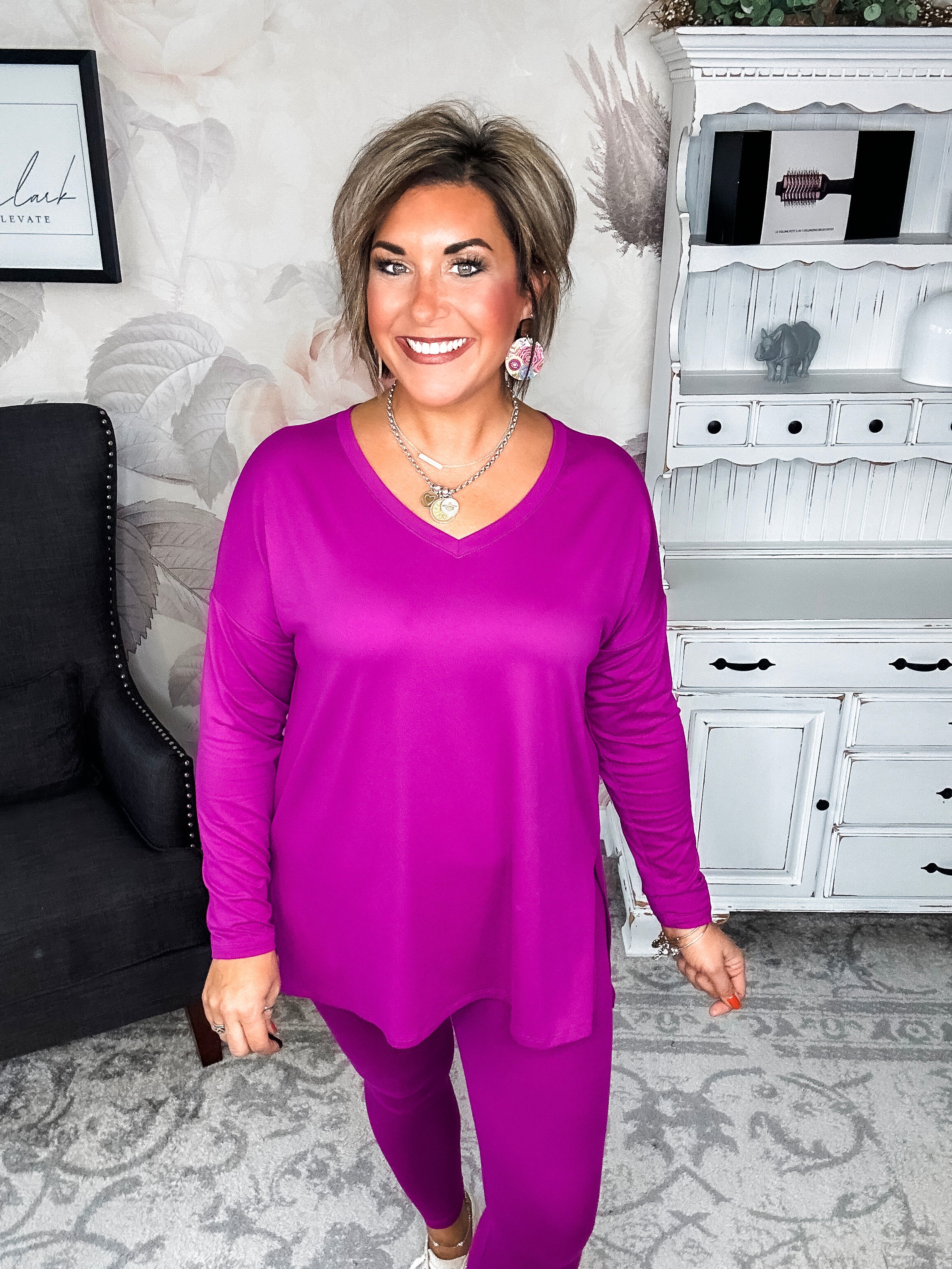 You Can't Resist This Lounge Set - Plum
