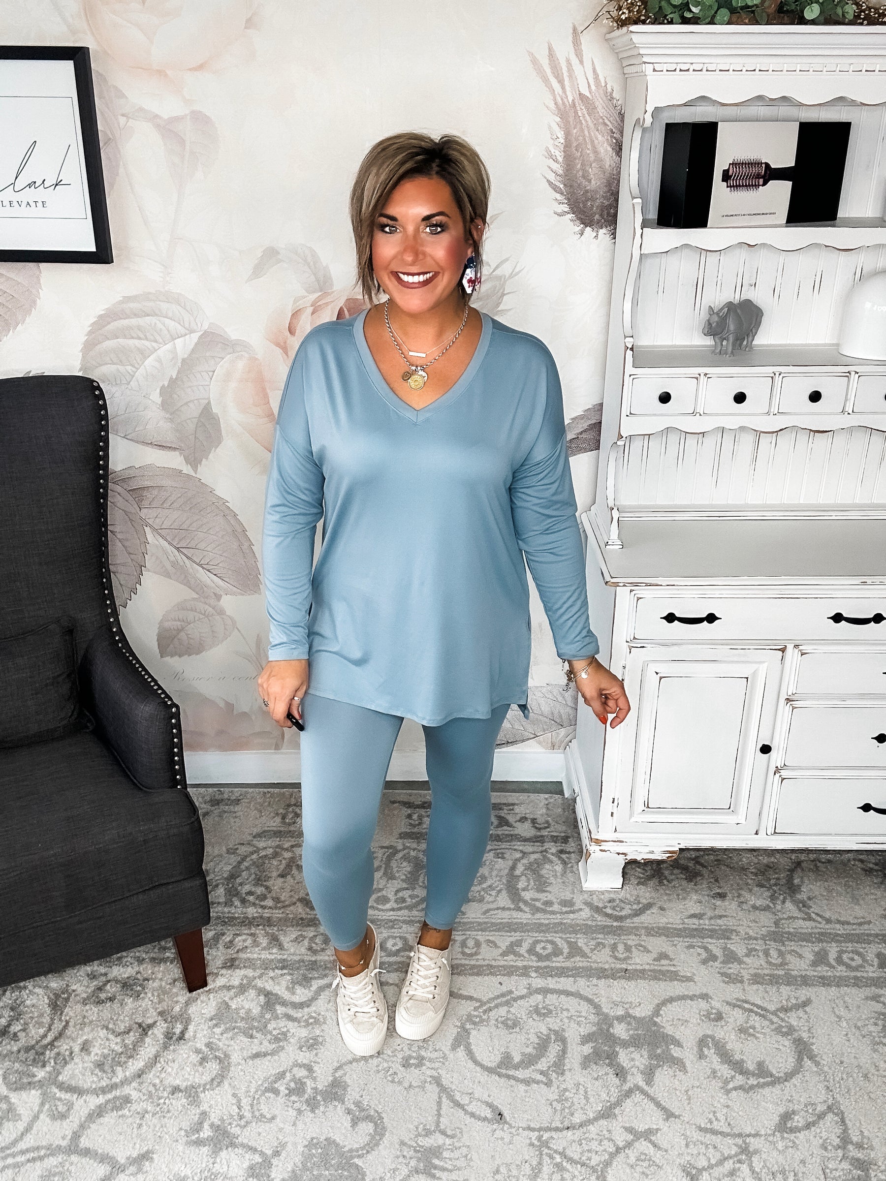 BLACK FRIDAY EXCLUSIVE! - You Can't Resist This Loungewear Set - Blue Grey