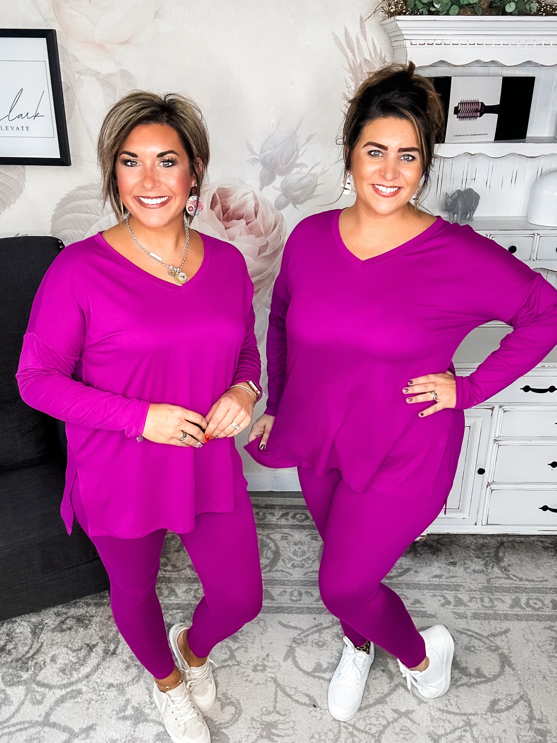 You Can't Resist This Lounge Set - Plum