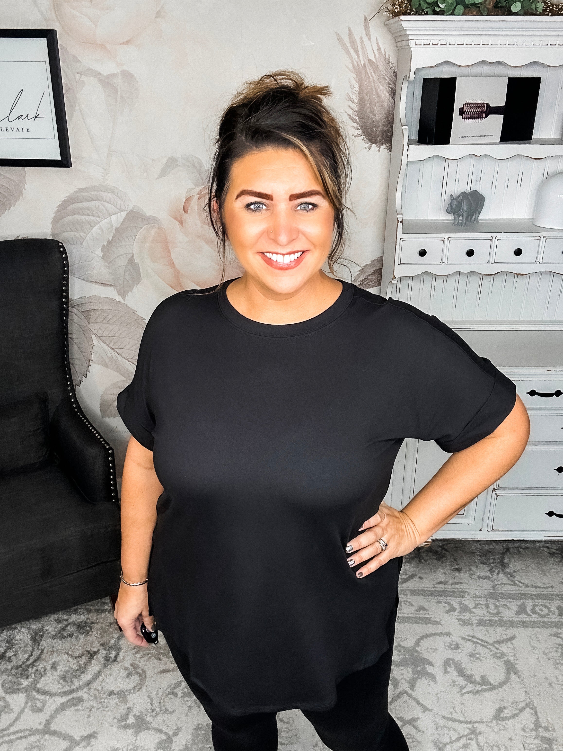 What You've Been Waiting For Lounge Set - Black
