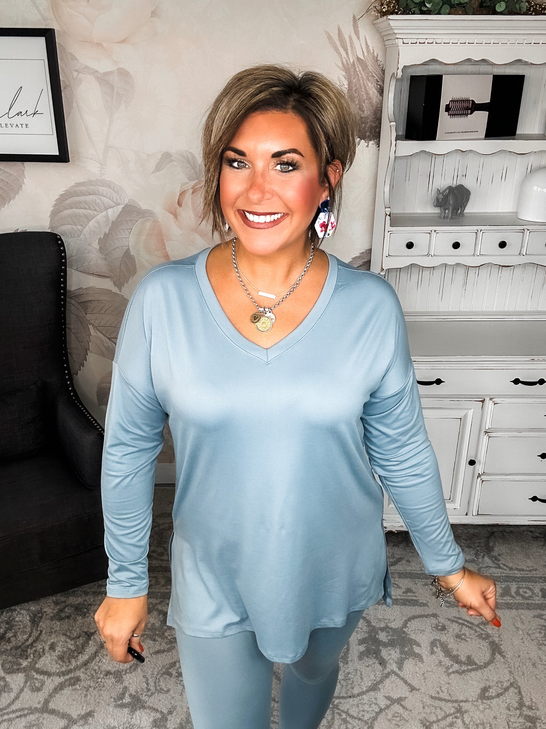 BLACK FRIDAY EXCLUSIVE! - You Can't Resist This Loungewear Set - Blue Grey