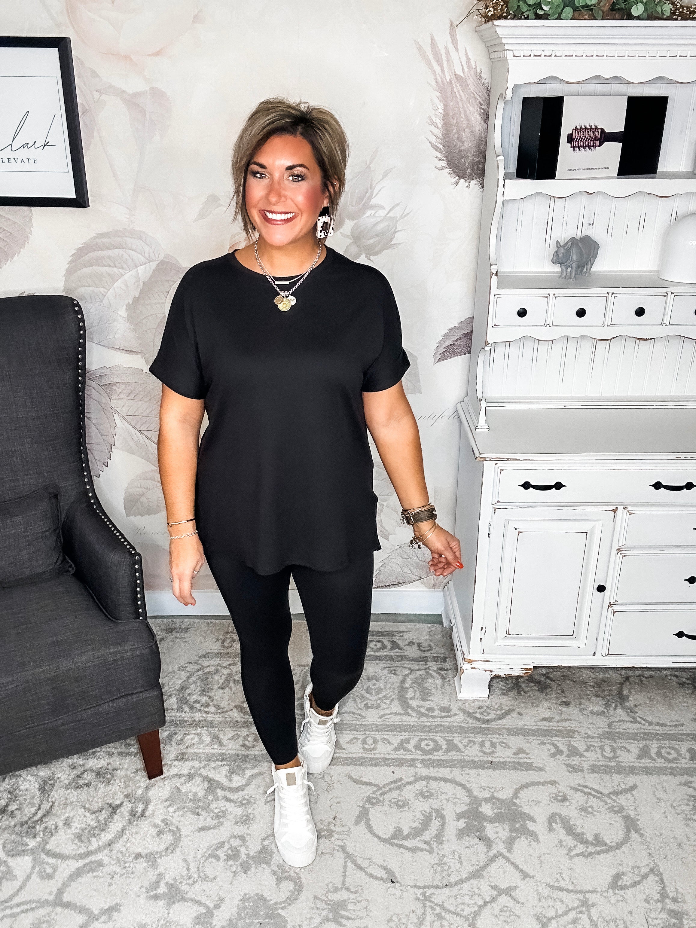 What You've Been Waiting For Lounge Set - Black