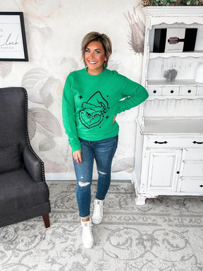 BLACK FRIDAY EXCLUSIVE! - Grinch Face Pullover Sweatshirt