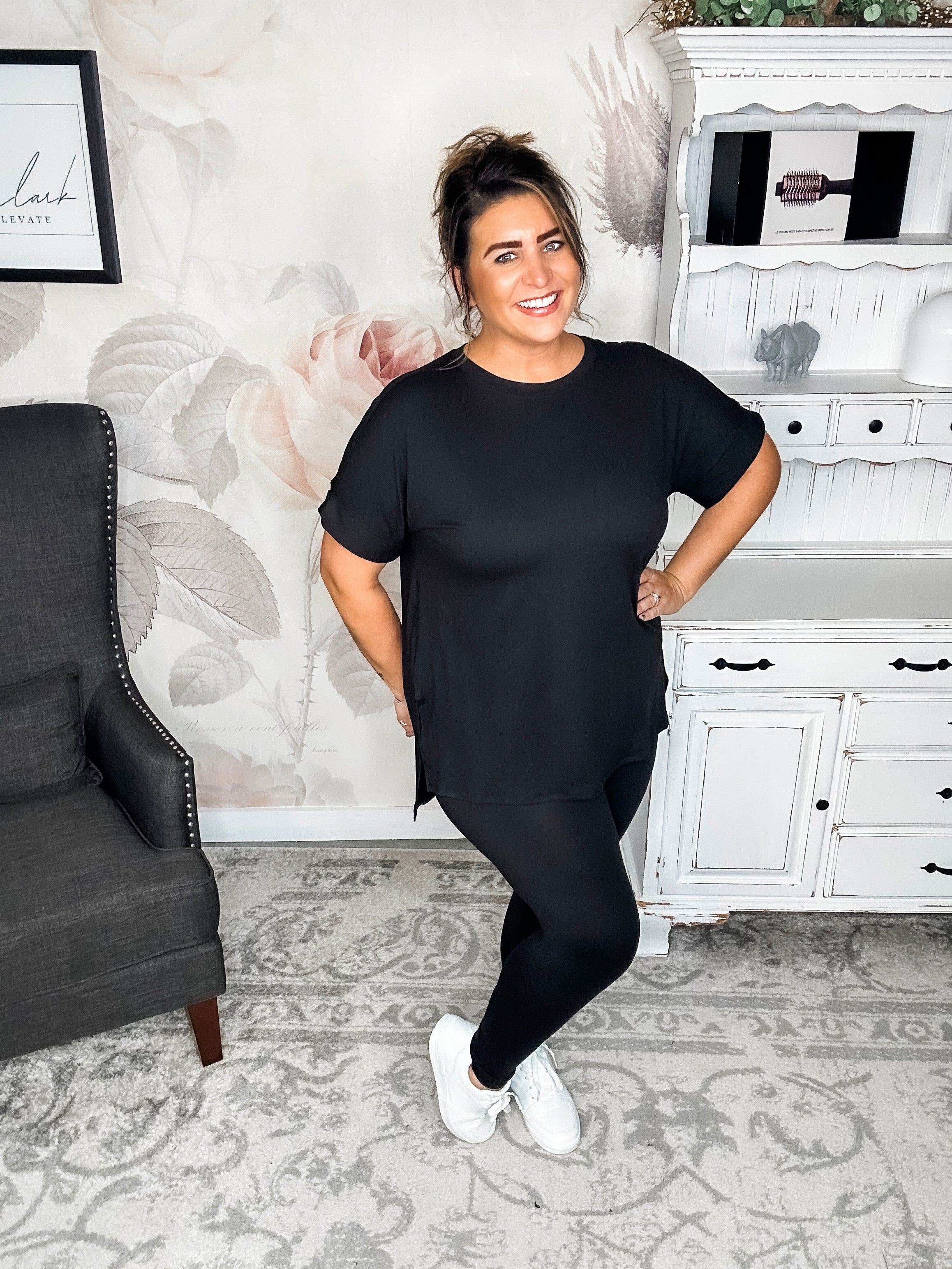 What You've Been Waiting For Lounge Set - Black