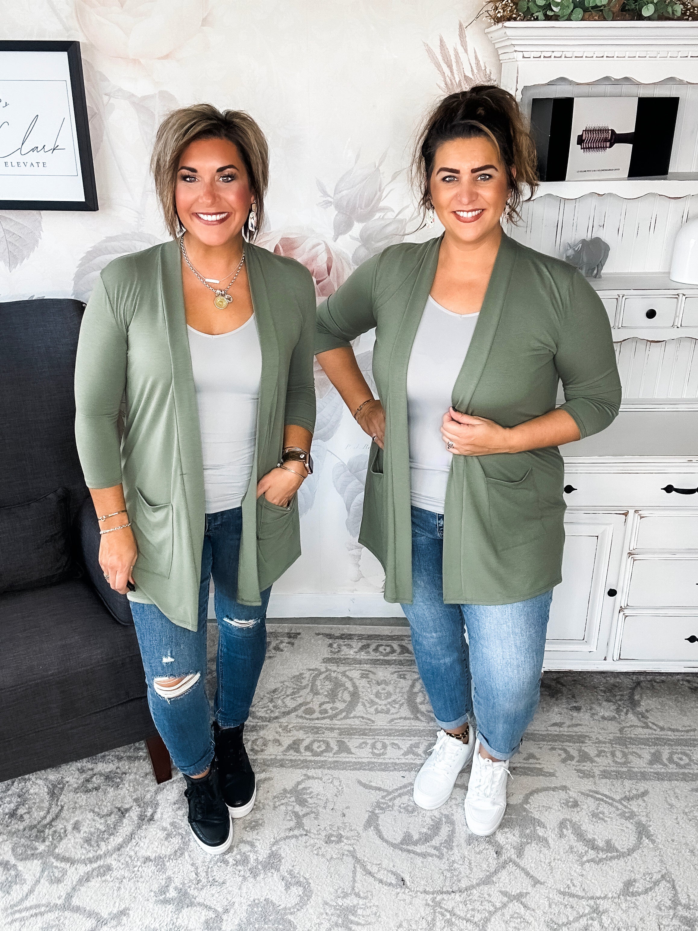 Keep On Going Cardigan - Olive