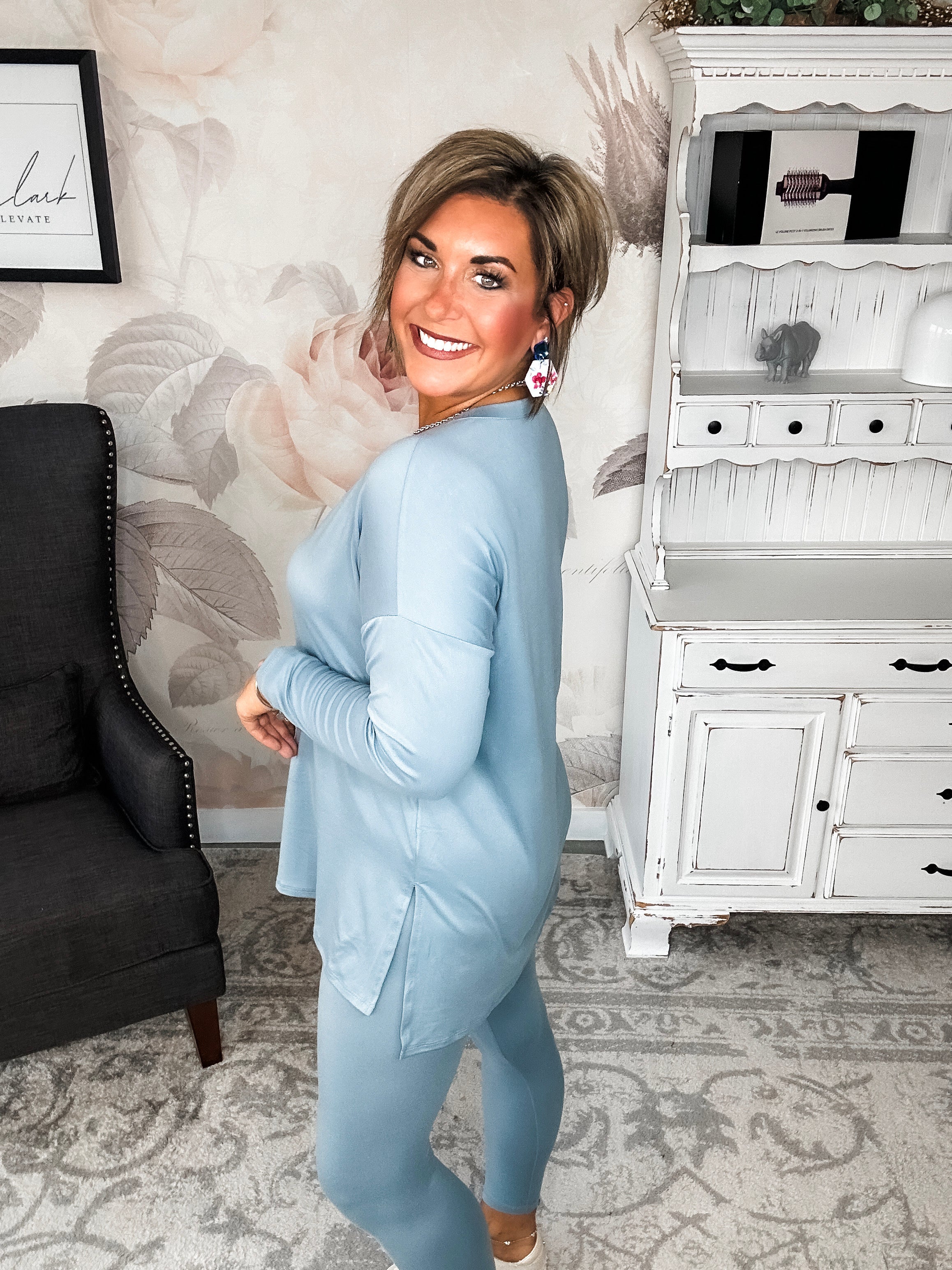 You Can't Resist This Lounge Set - Blue Grey
