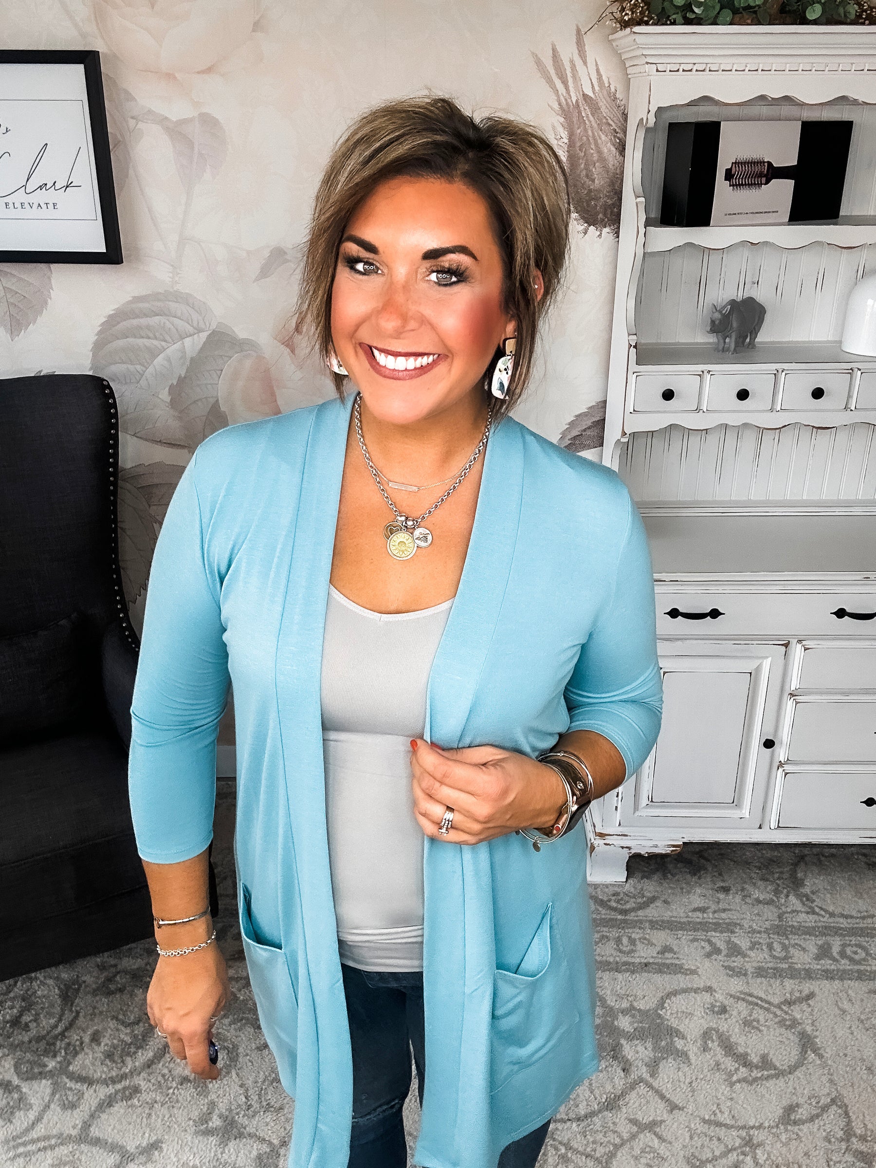 BLACK FRIDAY EXCLUSIVE! - Keep On Going Cardigan - Dusty Teal