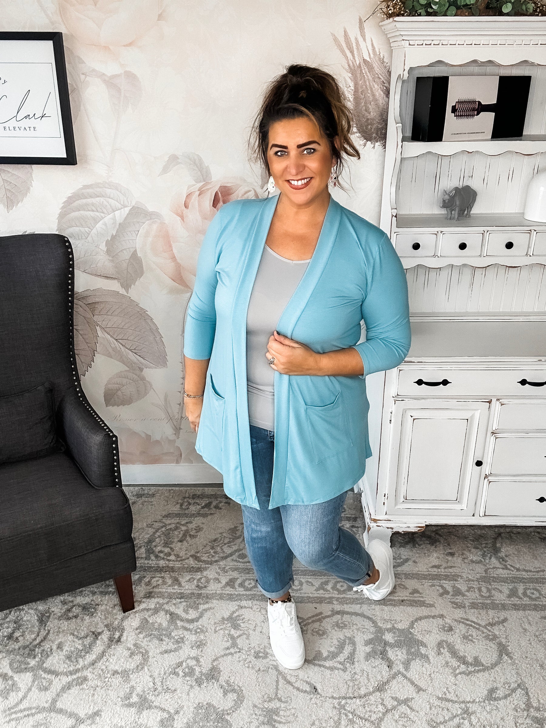 BLACK FRIDAY EXCLUSIVE! - Keep On Going Cardigan - Dusty Teal