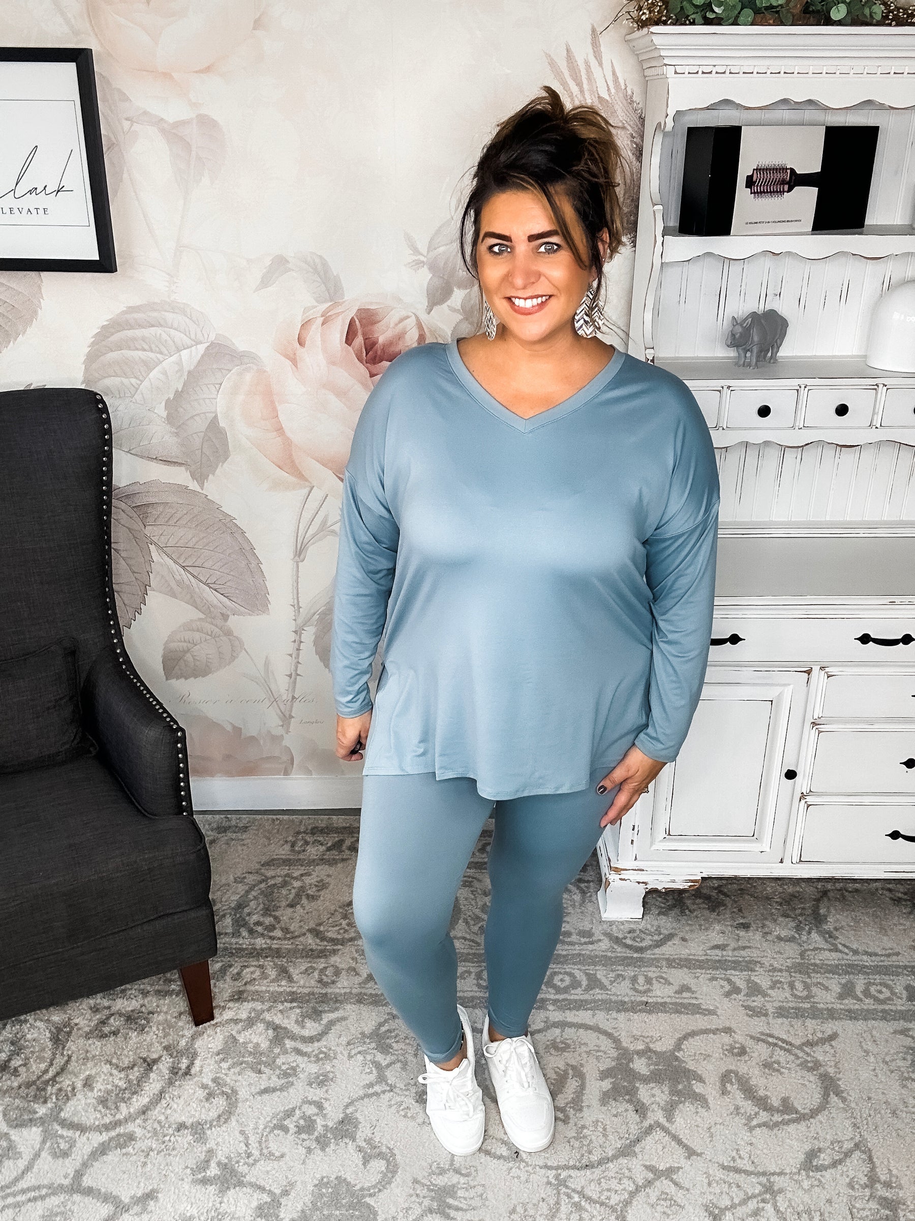 BLACK FRIDAY EXCLUSIVE! - You Can't Resist This Loungewear Set - Blue Grey