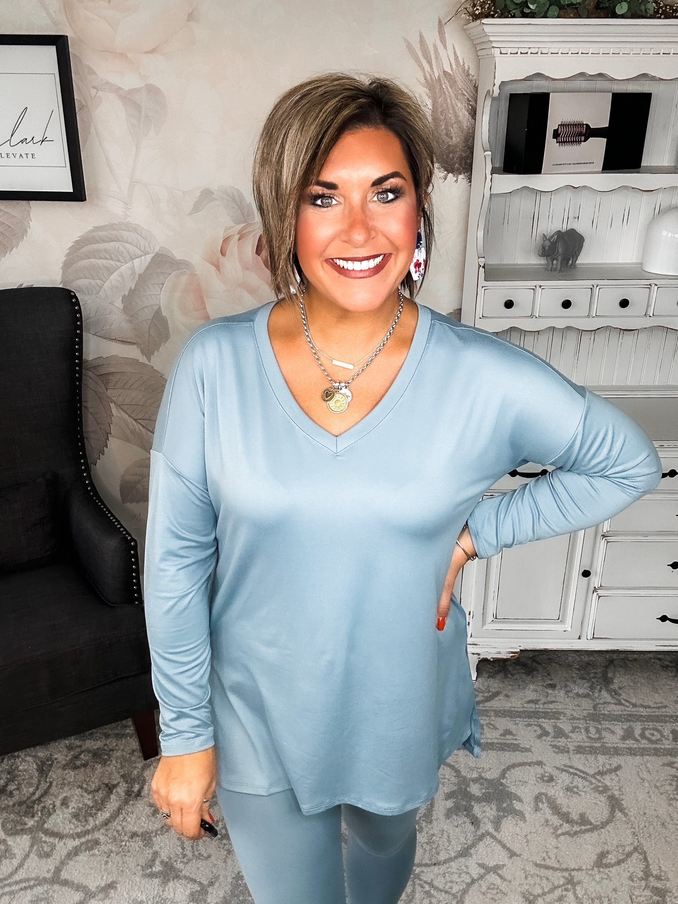 You Can't Resist This Lounge Set - Blue Grey
