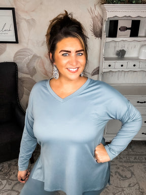 BLACK FRIDAY EXCLUSIVE! - You Can't Resist This Loungewear Set - Blue Grey