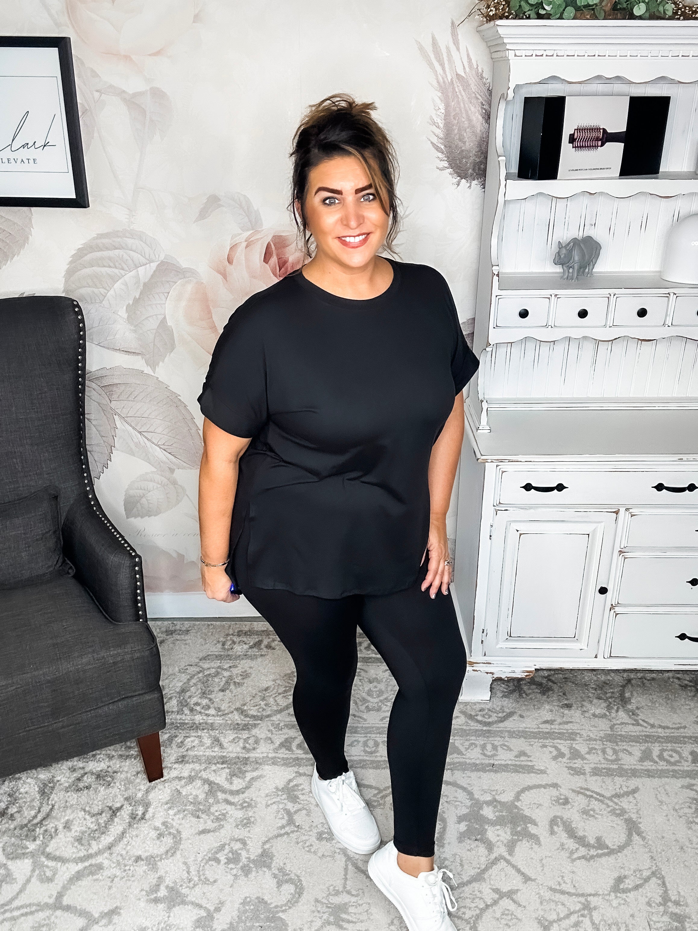 What You've Been Waiting For Lounge Set - Black