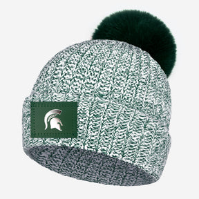 Love Your Melon - Michigan State Spartans Hunter Speckled Pom Beanie