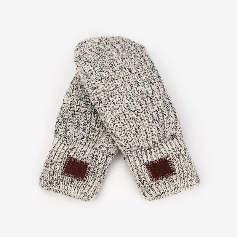 Love Your Melon - Black Speckled Mittens
