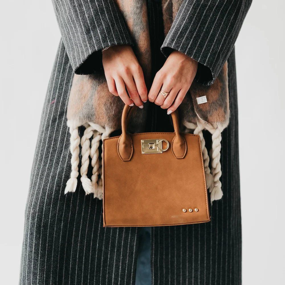 BLACK FRIDAY EXCLUSIVE - Nixie Nubuck Small Tote - Camel