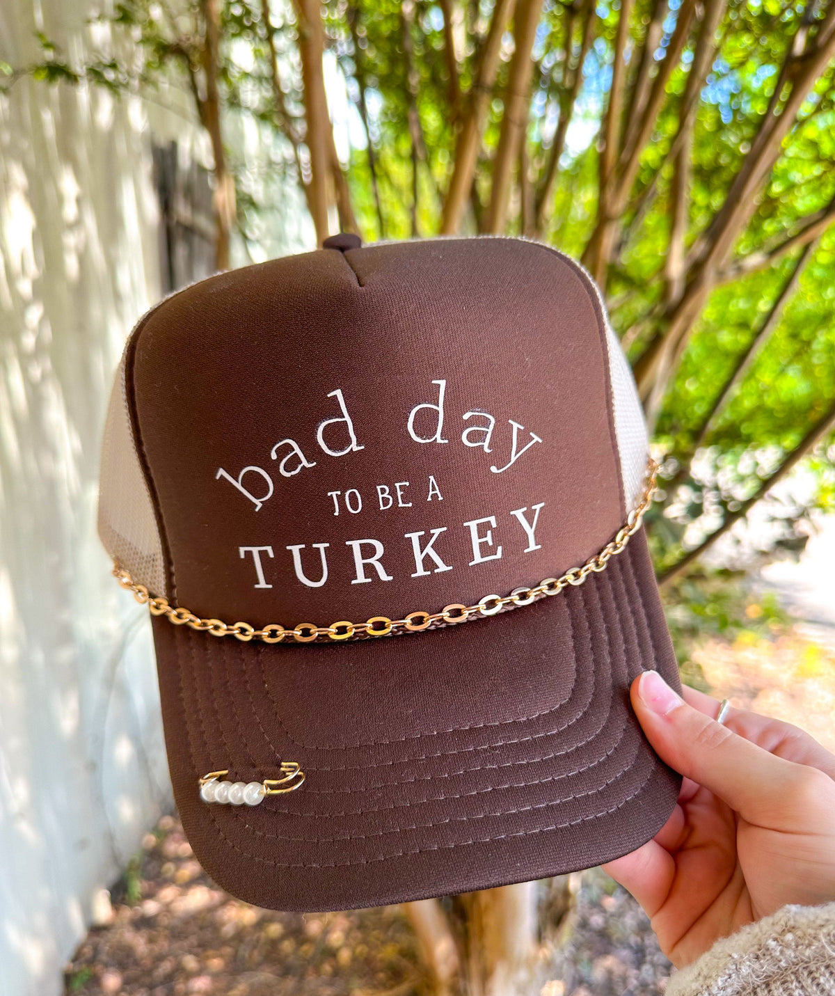 Bad Day To Be A Turkey Brown Front & Tan Back Trucker Hat *ONLINE EXCLUSIVE*
