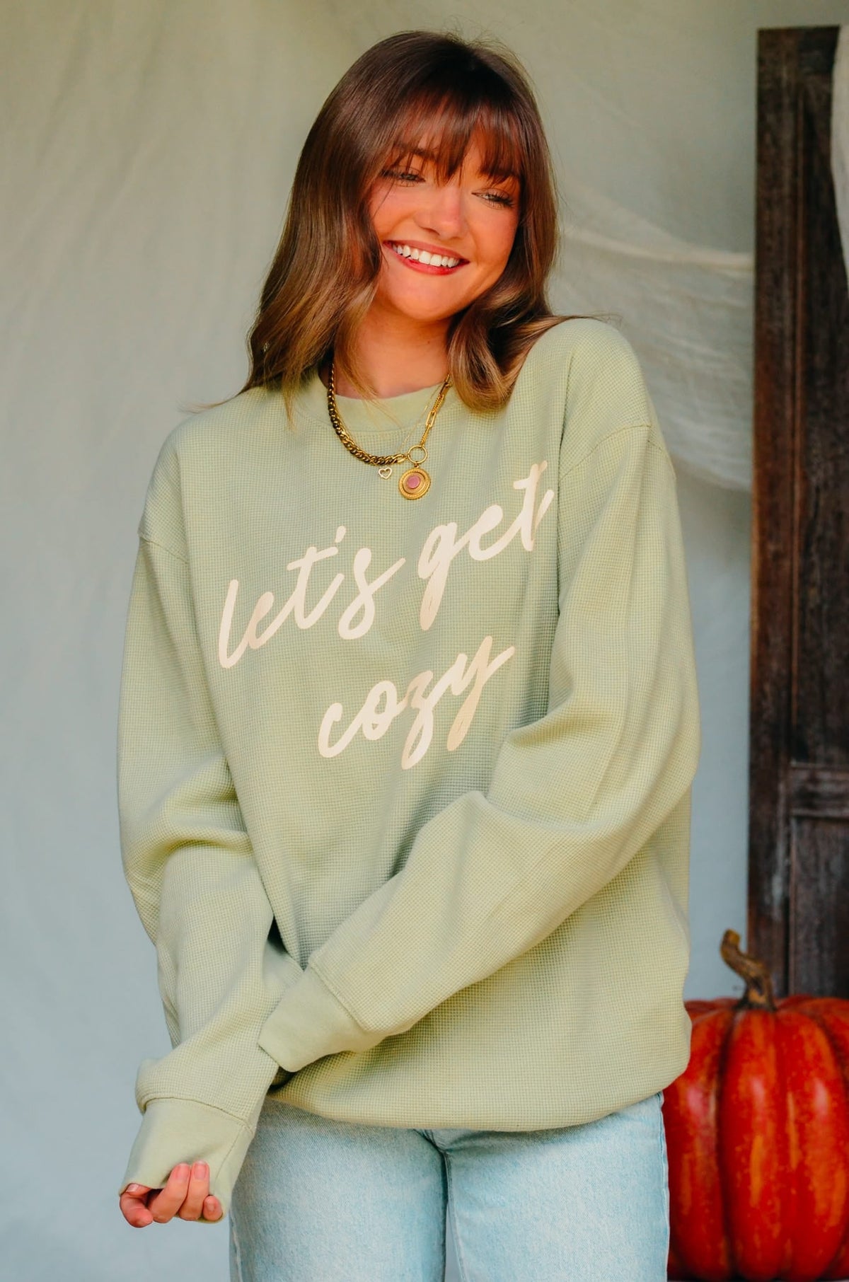 Let’s Get Cozy Waffle Knit Sweater *ONLINE EXCLUSIVE*