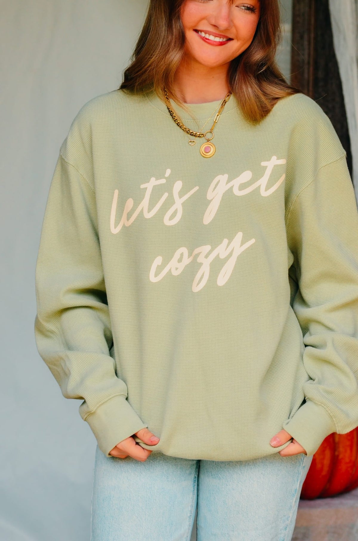 Let’s Get Cozy Waffle Knit Sweater *ONLINE EXCLUSIVE*