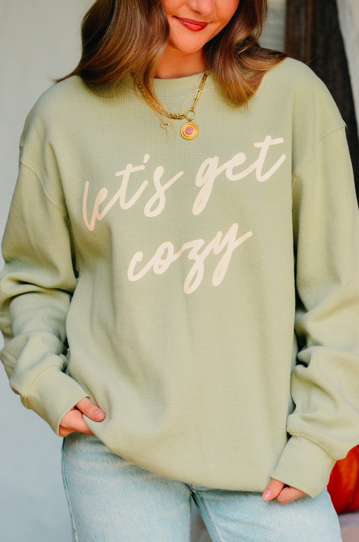 Let’s Get Cozy Waffle Knit Sweater *ONLINE EXCLUSIVE*