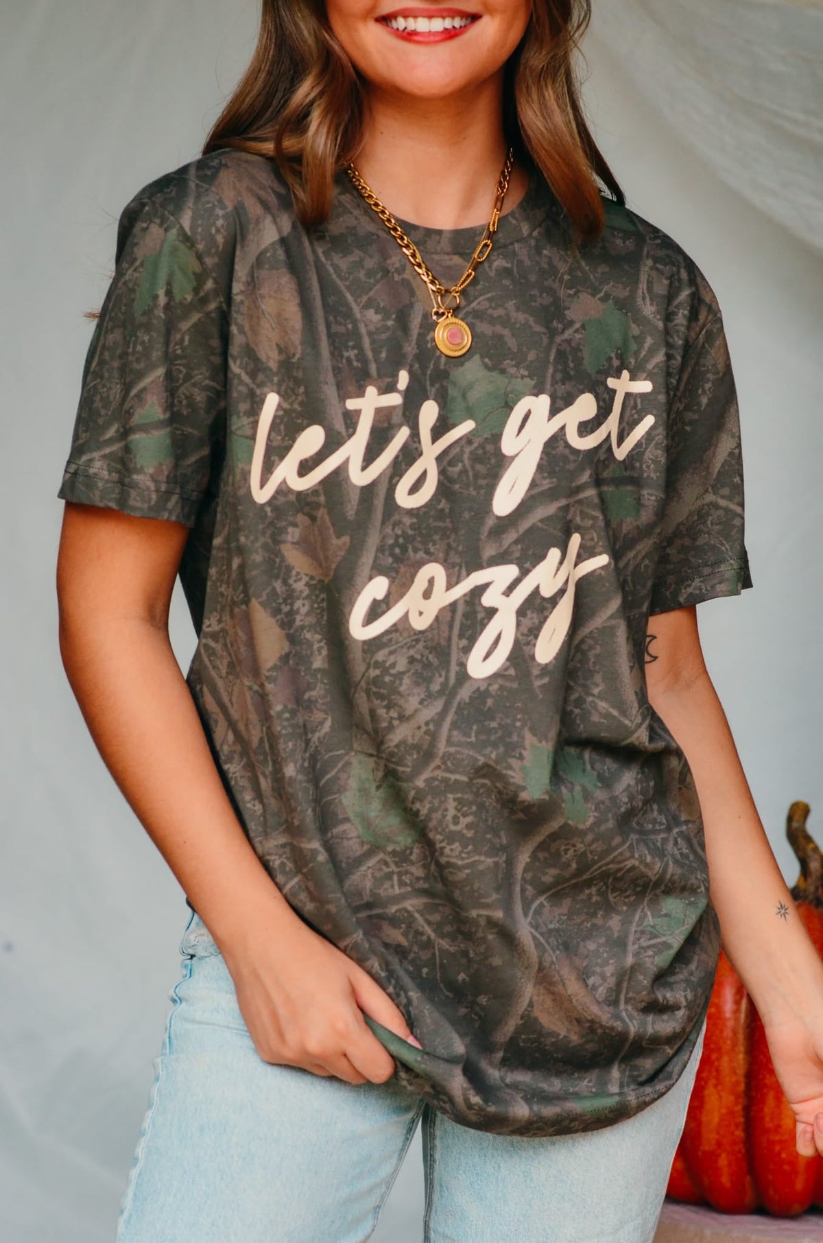 Let’s Get Cozy Dark Camo Shortsleeve *ONLINE EXCLUSIVE*