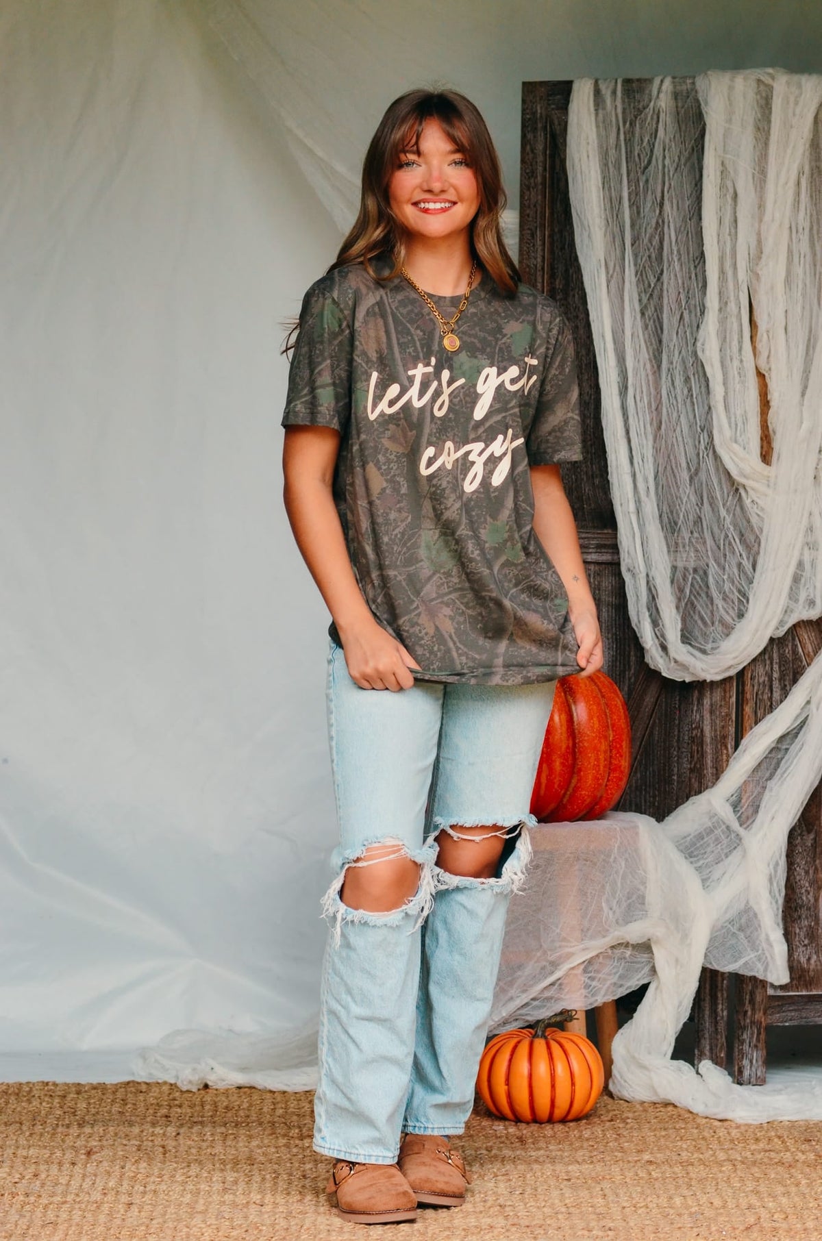 Let’s Get Cozy Dark Camo Shortsleeve *ONLINE EXCLUSIVE*