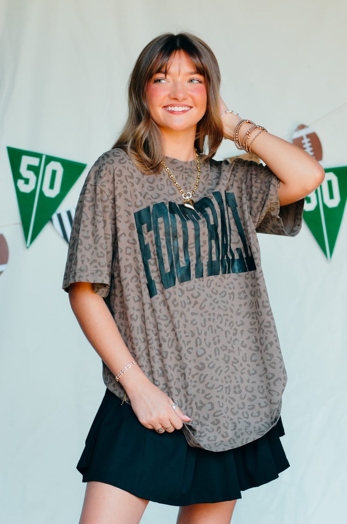 Football Brown Leopard Tee *ONLINE EXCLUSIVE*
