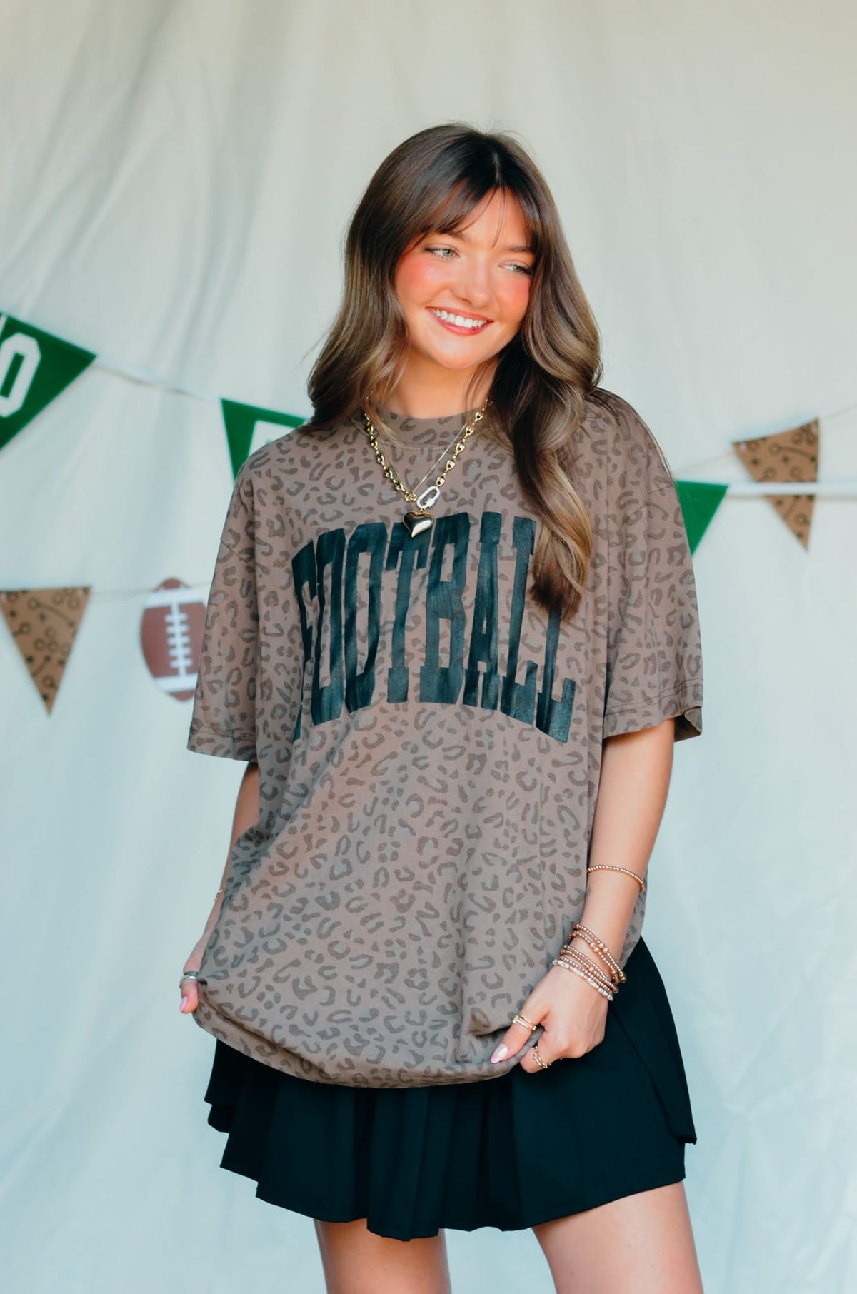 Football Brown Leopard Tee *ONLINE EXCLUSIVE*