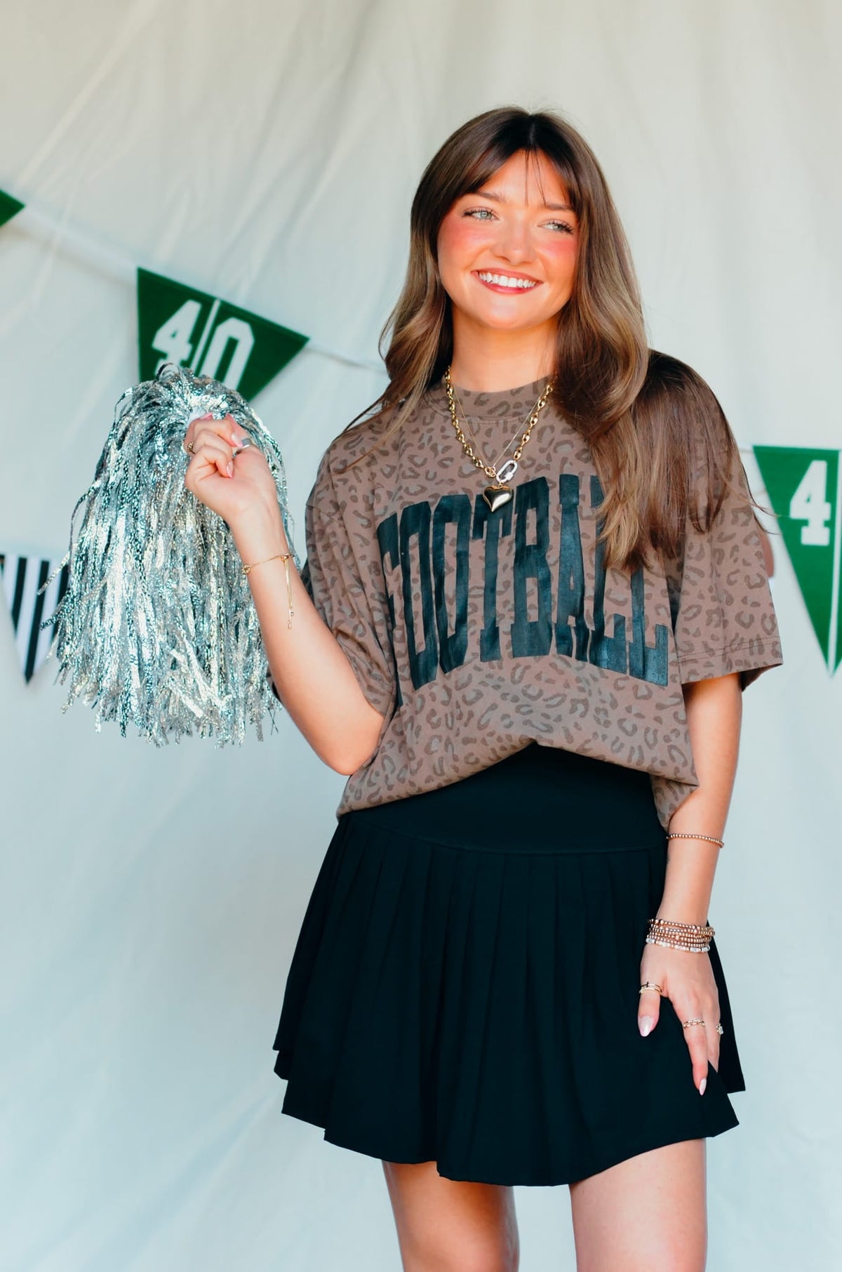 Football Brown Leopard Tee *ONLINE EXCLUSIVE*