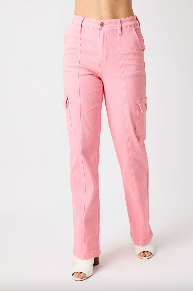Judy Blue Pink Perfection Cargo Pants (Reg. and plus)