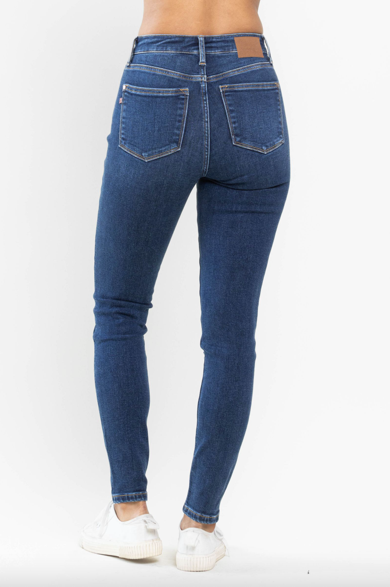 Judy Blue Thermal Skinny Jeans - Dark Wash
