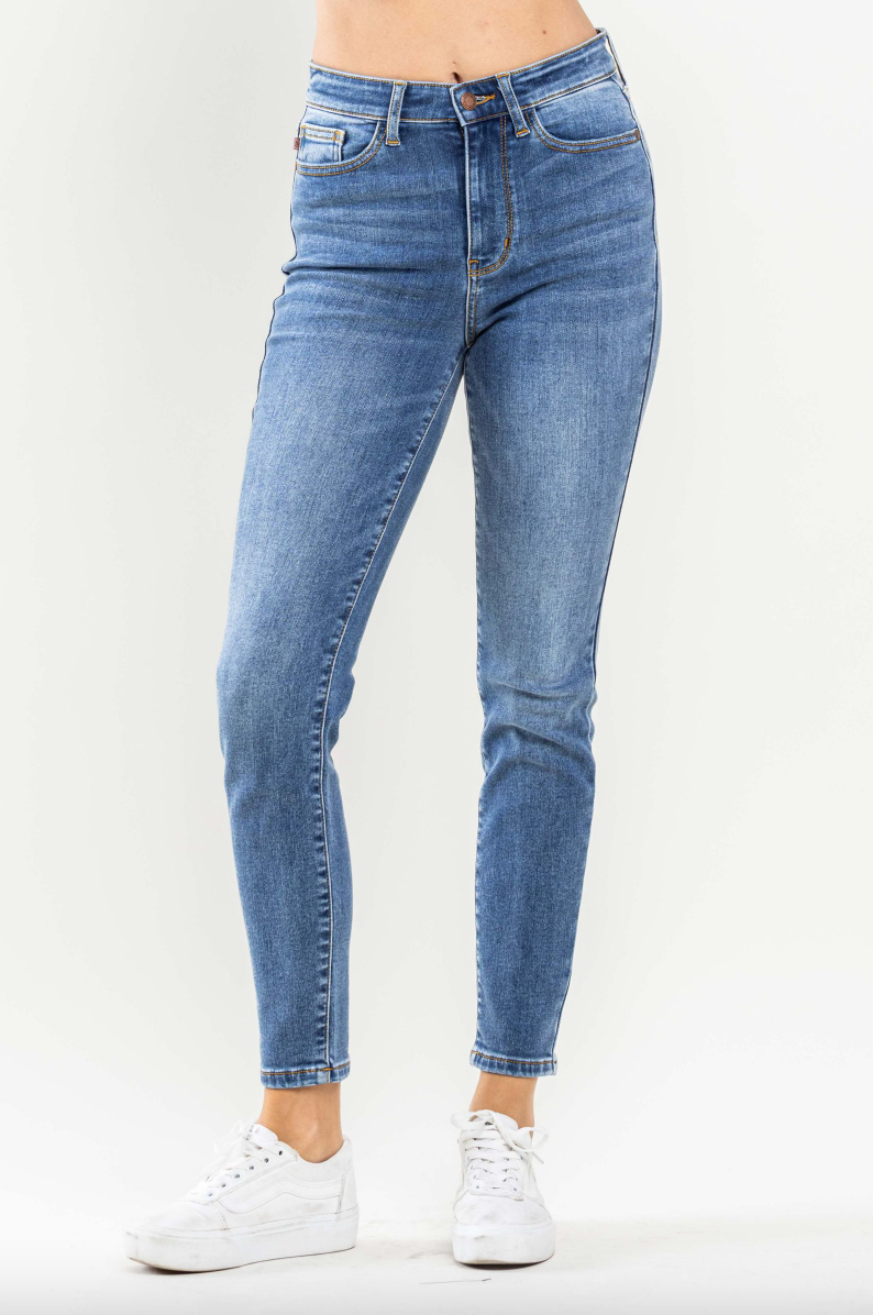 Judy Blue Thermal Skinny Jeans - Medium Wash
