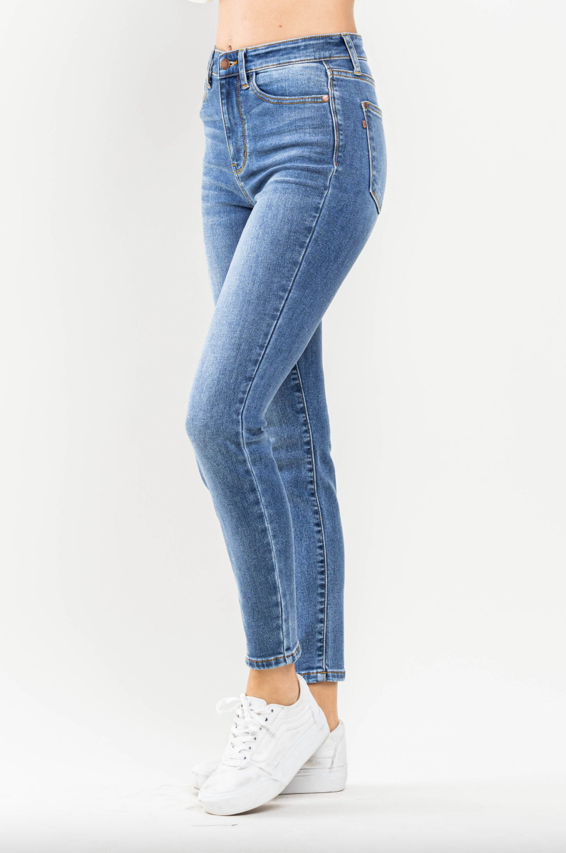 Judy Blue Thermal Skinny Jeans - Medium Wash