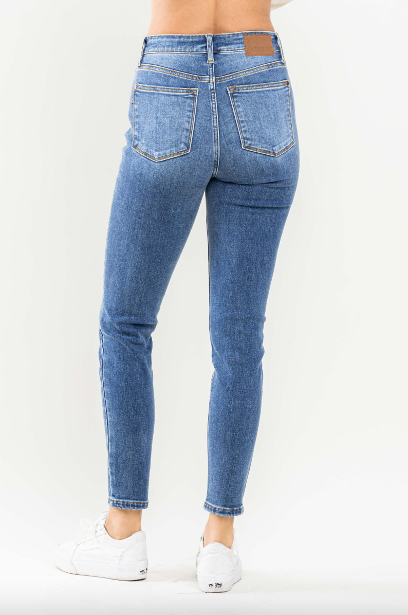 Judy Blue Thermal Skinny Jeans - Medium Wash