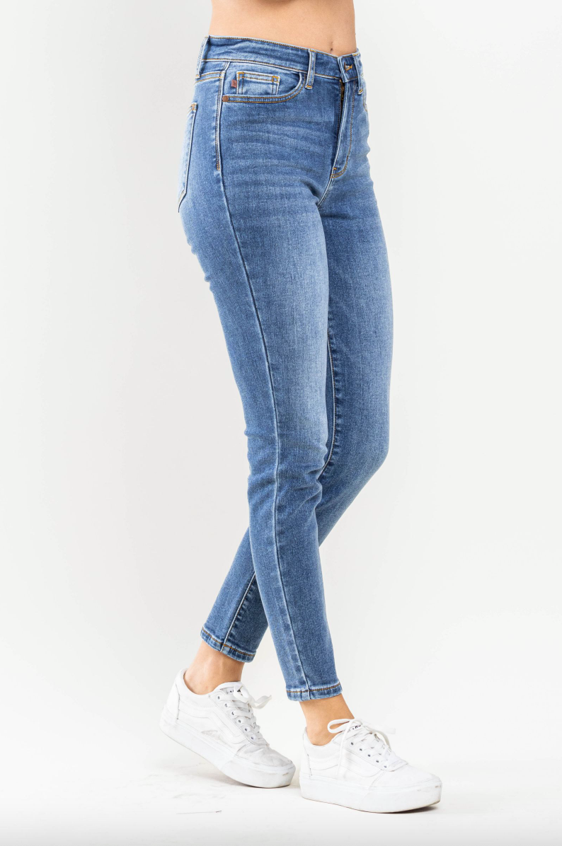 Judy Blue Thermal Skinny Jeans - Medium Wash