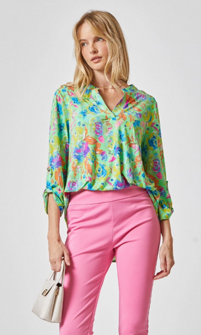 Figure It Out Top - Green Multi