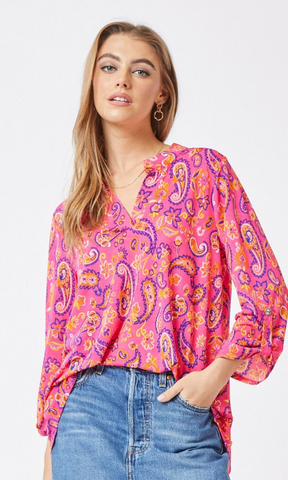 Figure It Out Top - Pink Multi