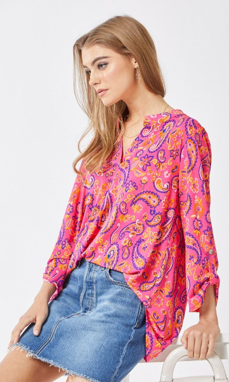 Figure It Out Top - Pink Multi