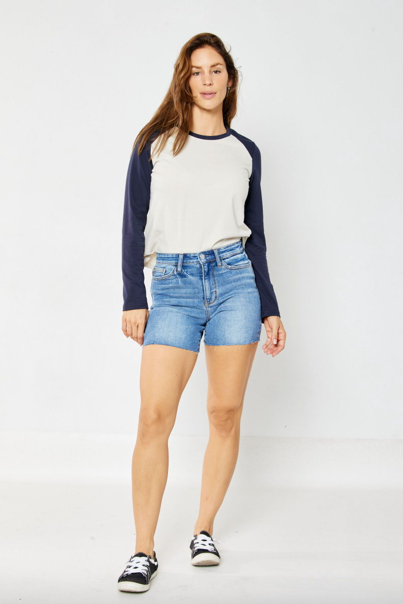 Judy Blue Raw Hem Shorts