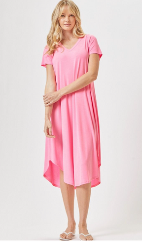 Hold Onto Hope Dress - Neon Pink
