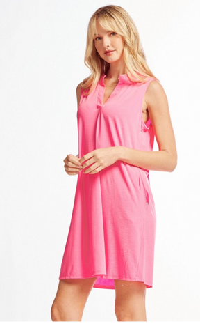 Greatest of Times Tank Dress - Neon Pink